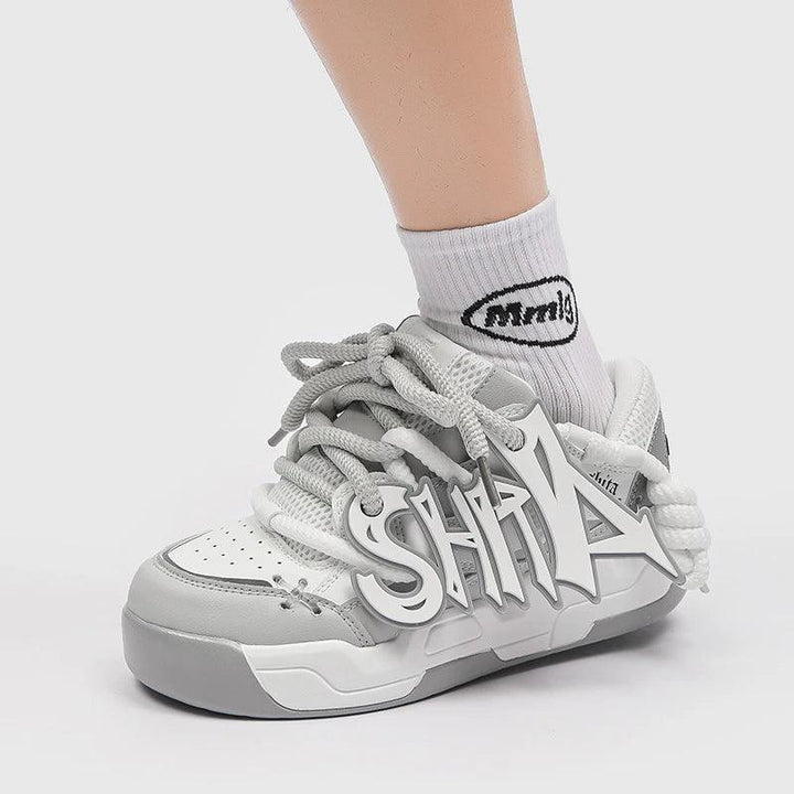 Nimsheta Graffiti Thick Laced Shoes     - VONVEX