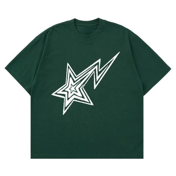 Y2K Retro Star Oversized T-Shirt - VONVEX