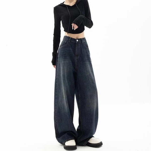 Y2K Vintage Wide Leg Jean     - VONVEX