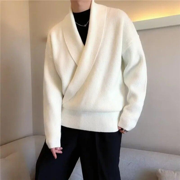Casual V-neck Knitted Loose Cardigans - VONVEX