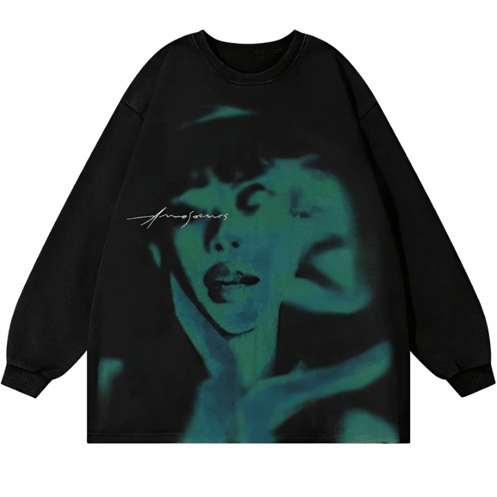 Psycho Girl Sweatshirts  Black M  - VONVEX