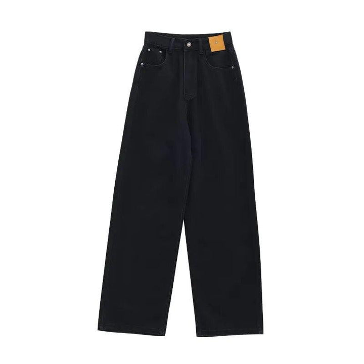 Y2K Baggy Straight Denim Jeans     - VONVEX