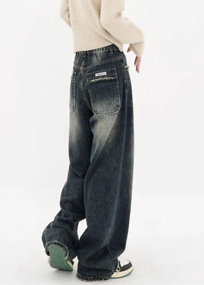 Y2K Retro Harajuku Women Loose Jeans     - VONVEX