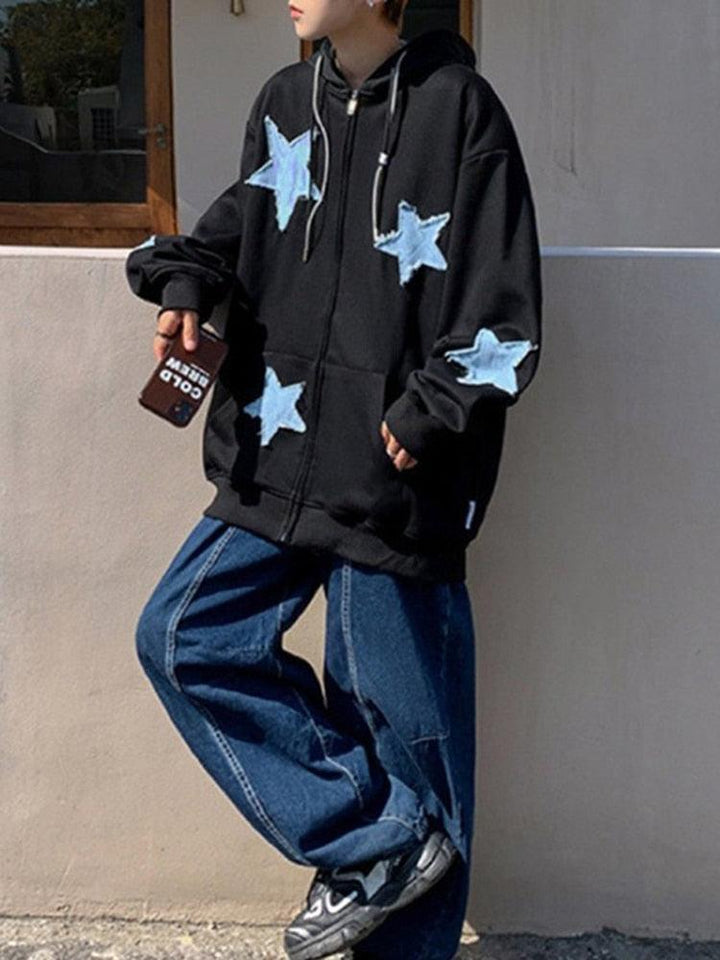 Y2k Star Hoodie     - VONVEX