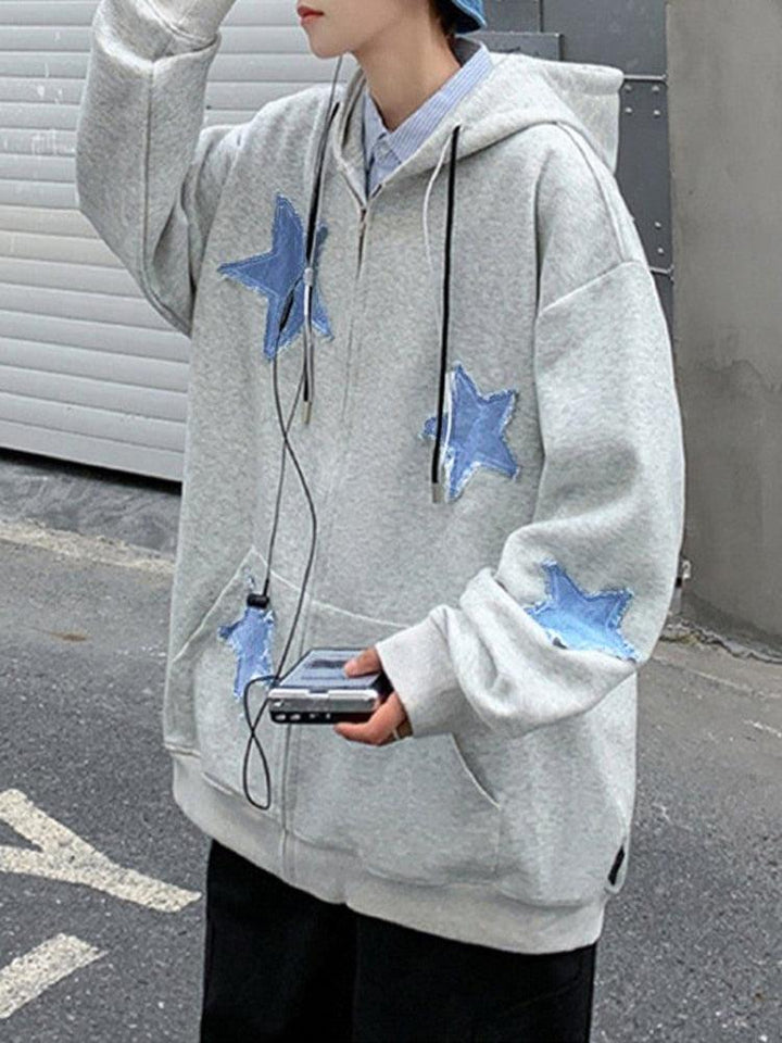 Y2k Star Hoodie     - VONVEX