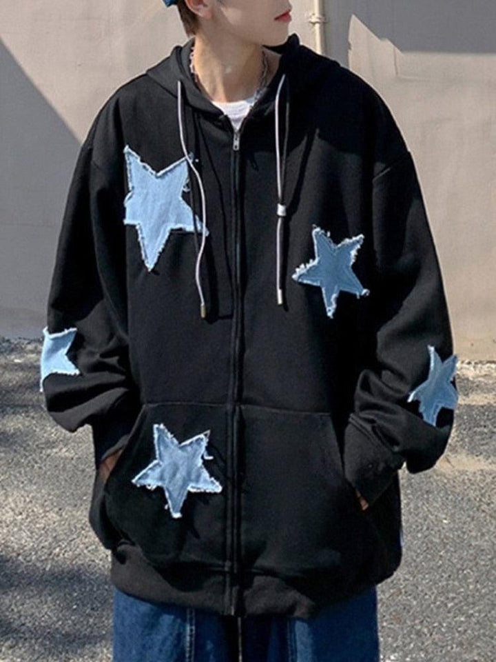 Y2k Star Hoodie     - VONVEX